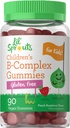 Carlyle Kids B Complex Gummies | 90 Count | Peach Raspberry Flavor | Non-GMO, Gluten Free & Vegan Supplement | Lil' Sprouts