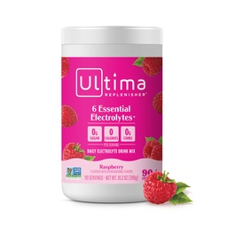 Ultima Replenisher Daily Electrolyte Powder Drink Mix – Sugar Free – Raspberry, 90 Servings – Hydration Powder with 6 Key Electrolytes and Trace Minerals – Keto Friendly, Vegan, Non-GMO