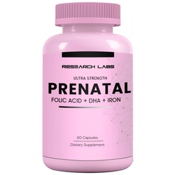 Research Labs Prenatal Vitamins for Women: 6X More Bioavailable Methylated Folate Folic Acid MTHF 5 | Supports Brain Development, Healthy Growth