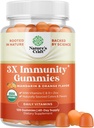 Natures Craft Vegan Organic Immune Support Gummies - D3 Zinc and Vitamin C Gummies for Adults Immunity - Organic Vitamin D for Adults Immune Support Supplement Gluten Free & Non-GMO (60 Servings)