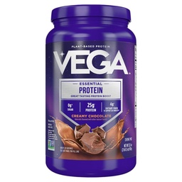 Vega Essential Protein – 25g Vegan Protein Powder, Rich Chocolate for a High Protein, Zero Sugar Shake – Large Tub, 32.5oz (20 Servings)