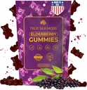 TrueSeaMoss Sea Moss Elderberry Gummies for Adults & Kids – with Burdock Root, Bladderwrack & Magnesium – Vegan, Non-GMO Formula – Made in USA – 60 Gummies