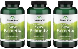 Swanson Saw Palmetto - Herbal Supplement Promoting Male Prostate Health Support - Natural Hair Supplement & Urinary Health Support (540 mg 250 Capsules) (3 Pack)