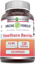 Amazing Formulas Hawthorn Berries Supplement | 565 Mg Per Serving | 120 Capsules | Non-GMO | Gluten Free | Made in USA