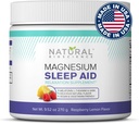 Magnesium Sleep Night Time Powder - Magnesium Citrate, Magnesium Glycinate with Melatonin, L-Theanine and GABA Sleep Aid, Natural Sleep Supplement, Vegan, Gluten-Free, Raspberry Lemon Flavor