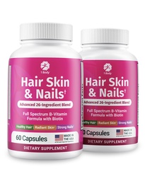 1 Body Hair Skin Nails Growth Vitamin with Biotin - Complete Formula for Men & Women - 2 Pack