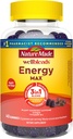 Nature Made Wellblends EnergyMAX Gummies, Fast Acting Caffeine, CoQ10 & Vitamin B12 1000mcg, Energy Support Gummy Vitamins, 40 Gummies