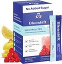 Blueshift Electrolytes - Natural Electrolytes Powder Packets, Organic Hydration Packets, Electrolyte Drink Mix Sticks with No Sugar, Single Serve Pack - Lemon Raspberry Flavor, Powder Sticks (10 Pack)