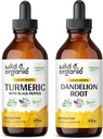 Wild & Organic Turmeric Tincture 4 fl oz & Dandelion Root Tincture 4 fl oz