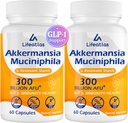 GLP1 supplement | 300 Billion AFU Akkermansia Muciniphila, Akkermansia Probiotic for Women Men, Akka Superbiotics for GLP-1 Production, Digestive, Gut, Immunity, Enhances Gut Lining Function, 120 Caps