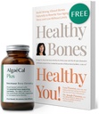 ALGAECAL Bundle Calcium Supplement for Women & Men Vitamin D3 & K2, Magnesium and Book by Lara Pizzorno Healthy Bones Healthy You, to Increase Bone Health, 1-Month Supply
