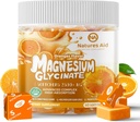 Magnesium Glycinate Soft Chews Supplement,Chewable Sugar Free Potassium Magnesium Chews with Magnesium Glycinate, Vitamin D, B6, and CoQ10 for Calm Support & Sleep for Adults,60 Days Supply-Orange