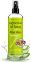 Seven Minerals Pure Magnesium Oil Spray with Aloe Vera 12oz - Pharmaceutical (USP) Grade, Highest Strength with Instant Relief for Feet, Sleep, Muscle Pain & Cramps - Mined in The USA