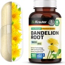 BIO KRAUTER Dandelion Root Capsules - 1800 mg Strength - 100 Count - Dandelion Root Supplement - Vegan Capsules for Liver Support