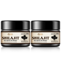 Sennasi Shilajit Pure Himalayan Organic Shilajit Resin - 600mg Maximum Potency Natural Organic Shilajit Resin with 85+ Trace Minerals & Fulvic Acid for Energy,Immune Support,30 Grams (2 Pack)
