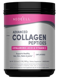 NeoCell Super Collagen Powder, Collagen Plus includes Vitamin C & Hyaluronic Acid, Promotes Healthy Hair, Beautiful Skin, & Nail Support, Collagen Type 1 & 3, 12g Collagen per Serving, 20.6 Oz