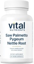 Vital Nutrients Saw Palmetto with Pygeum & Nettle Root - Vegan Saw Palmetto for Men Supports Healthy Prostate Function* - Gluten, Dairy, Soy Free - 60 Capsules