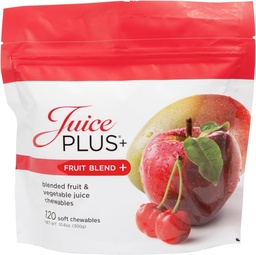 Juice Plus+ Fruit Blend Soft Chews (Chewables) - Boost Your Nutrition with 11 Fruits & Plant Ingredients - Vegan Gummy for Kids & Adults - Vitamins, Whole Food Nutrition - 1 Pouch (1-Mo, 30 Chews)