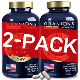 Essential Amino Acids Supplement for Men & Women - All 9 BCAAs EAA Supplements Formula - Leucine Amino Acid, Lysine, Tryptophan, Advanced Amino Energy & Muscle Recovery - 240 Vegan BCAA Capsules
