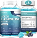 2 Pack Sugar Free Acetyl L-Carnitine Gummies, L-Carnitine Supplement for Women & Men, with Vitamin C & B12, ALCAR for Energy, Brain & Heart Health Support, Vegan, Non-GMO, 120 Count
