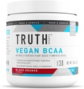Truth Nutrition Vegan BCAA Powder- 2:1:1 Ratio Natural BCAAs Amino Acids Powder for Energy, Muscle Building, Post Workout Recovery Drink for Muscle Recovery (Blood Orange, 30 Servings)