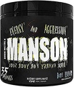 DARK METAL Inc. Manson High Stim Pre Workout Powder, Energy Focus Strength, Loaded with Beta Alanine L-Carnitine Caffeine Infinergy, 35 Srvgs, Blue Raspberry