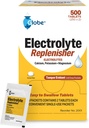 Globe Electrolyte Replacement Tablets for Rapid Hydration & Exercise Recovery (500 Tablets, 250 Packets of 2) for Athletes, Hiking & Sports, Travel Packets with Key Nutrients for Optimal Endurance