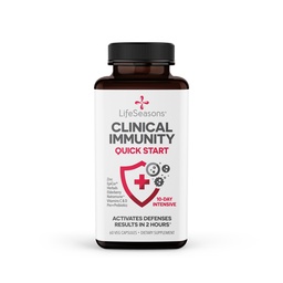 Clinical Immunity - Quick-Start - Immune System Support - Rapid Immunity Response - Boosts Antibodies, B + T + NK Cells, Neutrophils & Macrophagens - Black Elderberry & Pre + Probiotics - 60 Capsules