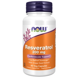 Now Foods, Natural Resveratrol, 200 mg, 60 Veggie Caps.