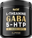 3in1 GABA Supplements 750mg L-Theanine 200mg & 5-HTP (5-hydroxytryptophan) - Equivalent to 1000mg - Support Brain Health, Concentration, Comfortable Mood - 90 Capsules