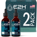 E2H Liver Support Supplement with Milk Thistle - Liver Health Formula - Artichoke Extract, Dandelion Root, Chanca Piedra, and More - Absorbent Liquid Formula (2 Bottles)