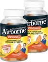 Airborne 750mg Vitamin C Immune Support Supplement Gummies for Adults, Zesty Orange Flavor, Gluten Free Crafted Blend with Powerful Antioxidants Vitamins C & E, 42 Gummies (2 Pack)