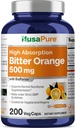 NusaPure Bitter Orange 500mg 200 Veggie Caps (Vegetarian, Non-GMO, Vegan) Bioperine