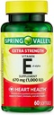 Generic Spring Valley Vitamin E Extra Strength Vitamin E D-Alpha Spring Valley Softgels, 670 mg (1,000 IU), 60 Count