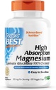 Doctor's Best High Absorption Magnesium Glycinate Lysinate 100% Chelated, Non-GMO, Vegan, 120 Veggie Capsule (Pack of 1)
