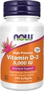 NOW Supplements, Vitamin D-3 5,000 IU, High Potency, Structural Support*, 240 Softgels with Worldwide Nutrition Keychain