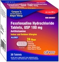 Ohm Non-Drowsy Fexofenadine Antihistamine Indoor Outdoor Allergy Relief Tablets 30ct