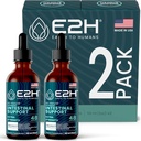 E2H Advanced Intestinal Support - Promotes Gut Health and Digestive System - Wormwood and Black Walnut Extract - Non-GMO, Vegan - (2 Bottles)