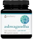 Youtheory Ashwagandha - 1,000 mg - Energy, Sleep, Stress & Cortisol Support Supplement - Adaptogenic Herbal Blend with Organic KSM-66 Ashwagandha & Ginger - 60 Vegetarian Capsules (30-Day Supply)