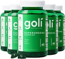 Goli SuperGreen Vitamin Gummy - 300 Count - Essential Vitamins and Minerals - Plant-Based, Vegan, Gluten-Free & Gelatin Free - Health from Within, Pack of 5