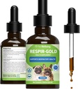 Pet Wellbeing Respir-Gold for Dogs - Supports Healthy Breathing, Open Airways, Respiratory Support, Black Cumin, Horehound, Grindelia - Veterinarian-Formulated Herbal Supplement 2 oz (59 ml)