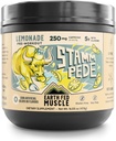Earth Fed Muscle Stammpede Pre Workout Powder, Lemonade Flavor, 250mg Caffeine Powder, 5g Beta Alanine, Citrulline, Taurine & Tyrosine, Gluten & Sugar Free Pre Workout, Keto Friendly, 26 Servings