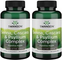 Swanson Senna Psyllium Cascara Complex GI Tract Regularity Support 90 Capsules (2 Pack)