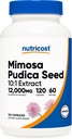 Nutricost Mimosa Pudica Seed 10:1 Extract (120 Capsules, 60 Servings) (12,000MG Per Serving) - Non-GMO, Animal-Free Product