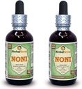Noni (Morinda Citrofol) Glycerite, Organic Dried Fruits Alcohol-Free Liquid Extract (Brand Name: HerbalTerra, Proudly Made in USA) 2x2 fl.oz (2x60 ml)