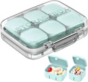 Pill Organizer SOFISO 4/6 Grid Free Assembly Travel Medicine Organizer 10 Day Pill Organizer Portable Pill Box Waterproof Pill Case Daily Medication Carry Case for Vitamins, Fish Oils, Supplements