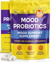InnovixLabs Mood Probiotic for Women & Men, Clinically Studied Digestive & Mood Support Supplement, Lactobacillus helveticus Rosell-52ND & Bifidobacterium longum Rosell-175, 60 Capsules