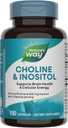 Nature's Way Choline & Inositol, Supports Brain Health & Cellular Energy*, 500 mg Choline & 500 mg Inositol per 2-capsule serving, Gluten Free, 100 Capsules (Packaging May Vary)