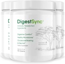 DigestSync Digestion Supplement for Gut Health - Natural Powder for Digestive Support, Bloating Relief for Women & Men, 100% Natural Green Powder - 3 Month Supply