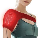 Shoulder-Heating-Pad-Heated-Wrap - 3 Heat Levels Heating Pad for Shoulder Pain for Men Women Frozen Shoulder Pain Relief-Red